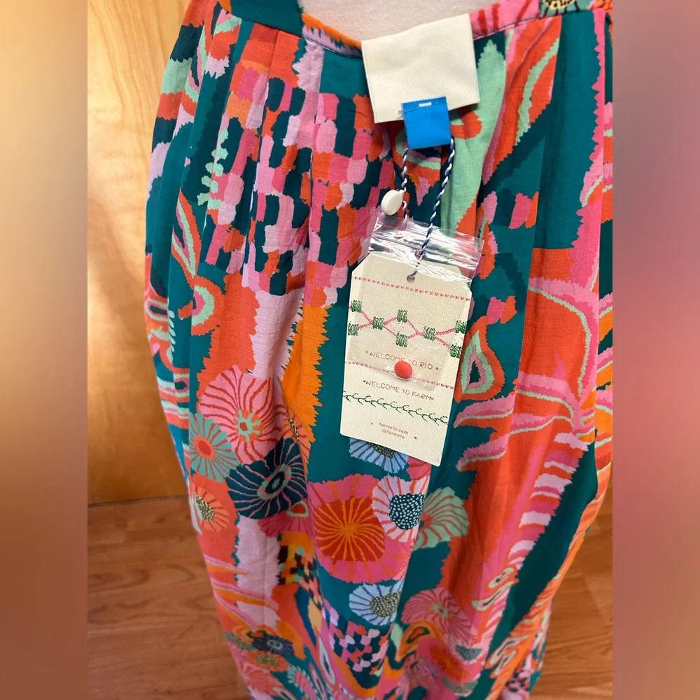 Farm Rio for Anthropologie floral cotton maxi dress new with tags - Picture 6 of 8